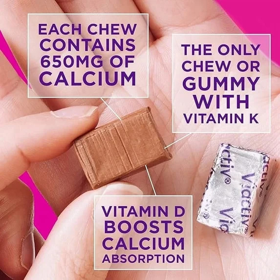 Viactiv Calcium + Vitamin D3 Supplement Soft Chews, Caramel,Calcium 100 Count