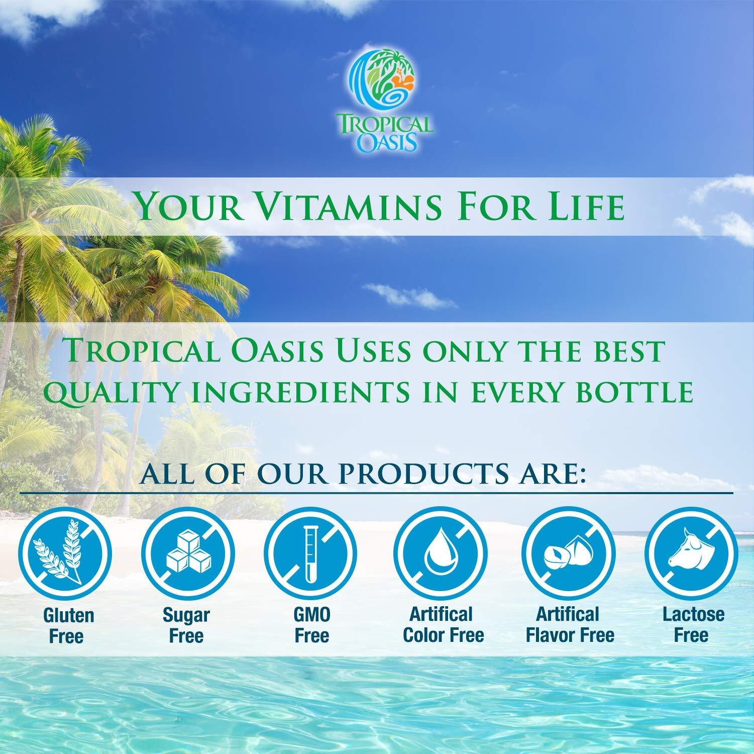 Tropical Oasis Liquid Multivitamin with Minerals Amino Acids 16 Fl Oz
