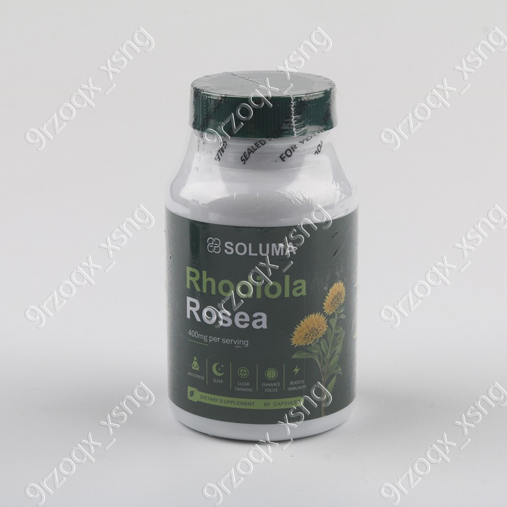 Soluma Rhodiola Rosea, 400mg Per Serving features Bioperine, 60 Capsules 1-3 pac