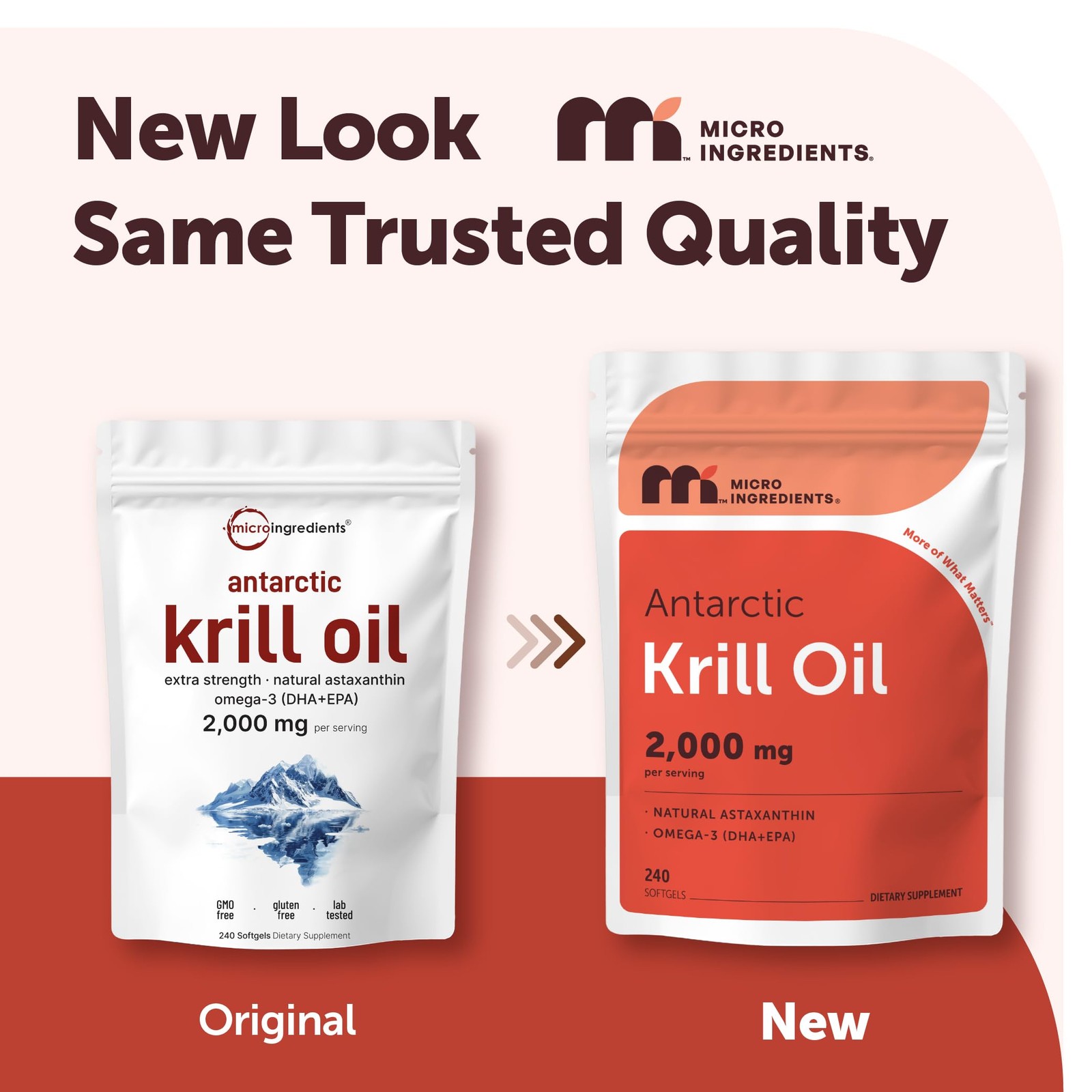 Micro Ingredients Antarctic Krill Oil Supplement 2,000mg Per Serving, 240 Sof…