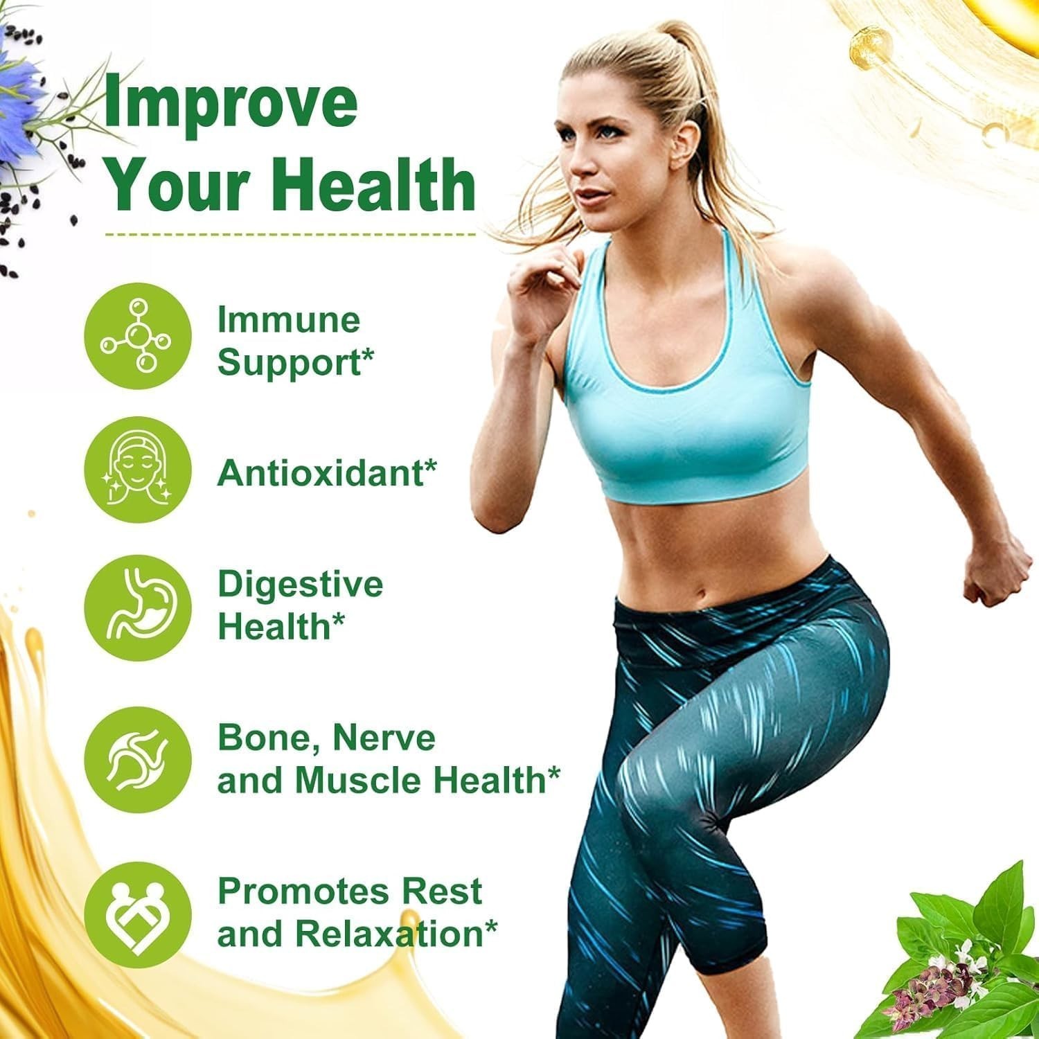 Oregano Oil & Black Seed Oil Supplement | Immune Support, 60 Softgels, 2-in-1