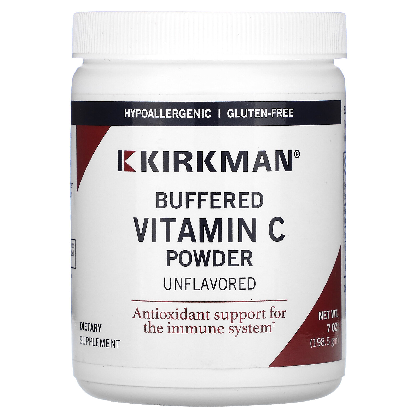 Kirkman Labs Buffered Vitamin C Powder Unflavored 7 oz 198 5 g Casein-Free,