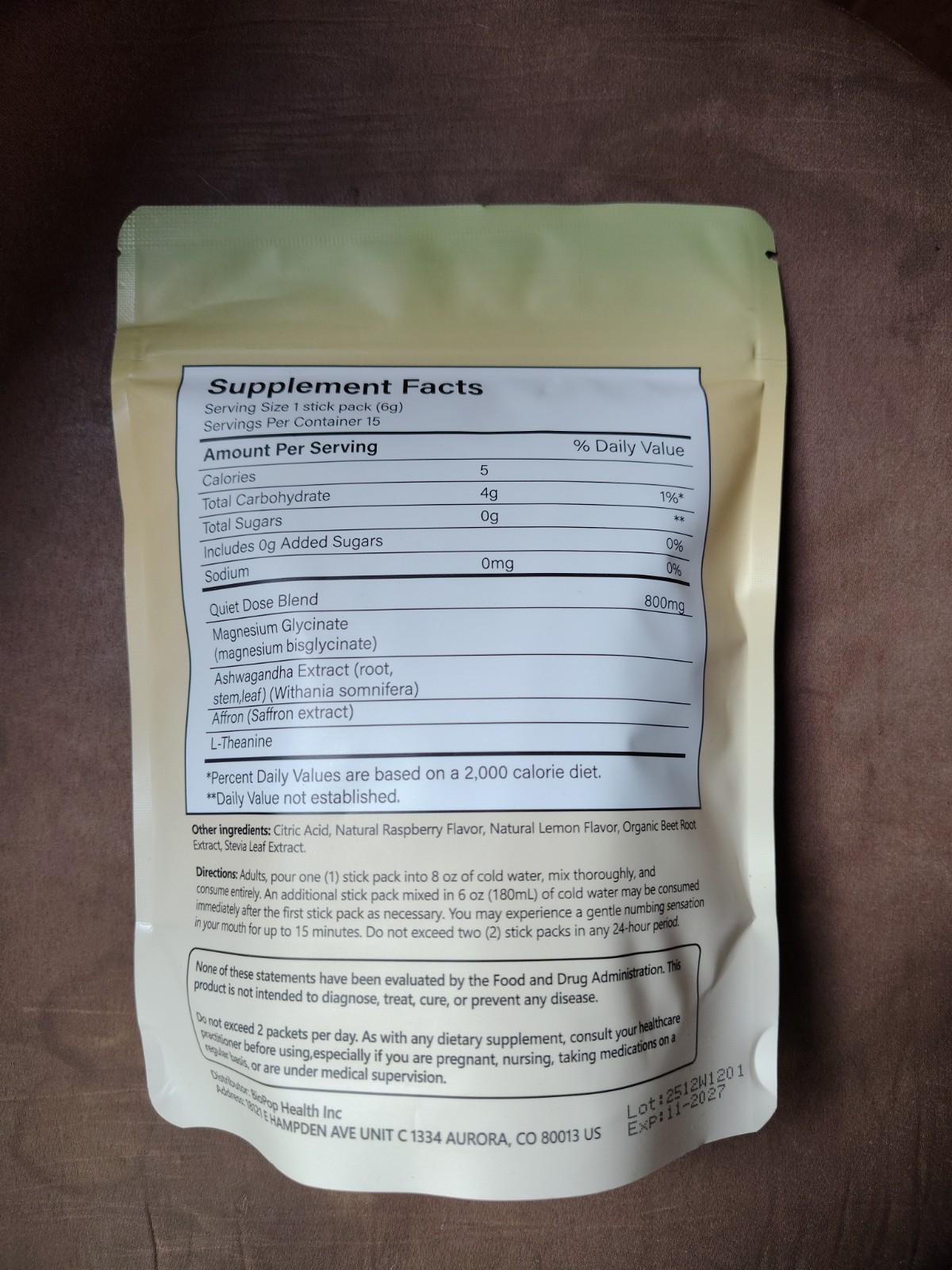 Quiet Dose Calming Tonic, Quiet Dose Drink with Magnesium Glycinate, Ashwagandha