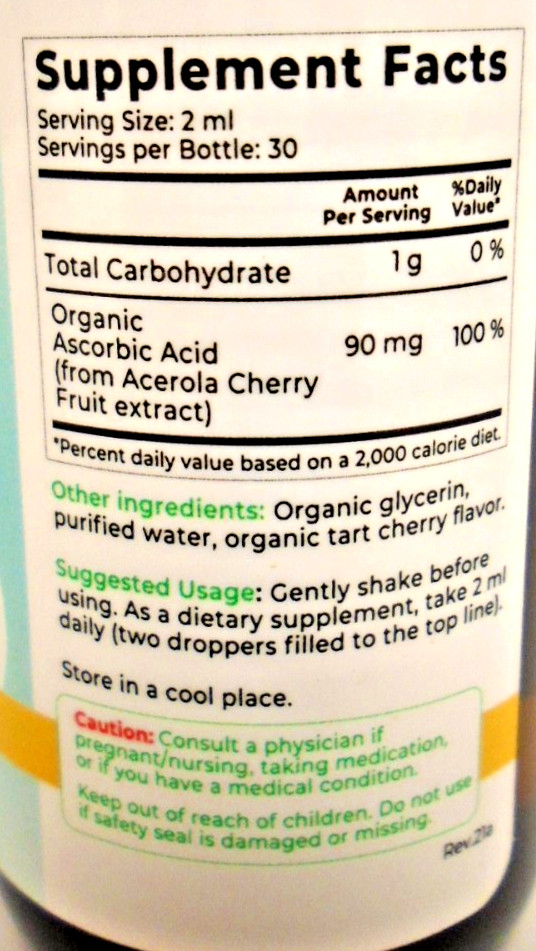 3X Why Not Natural Liquid Drops Vitamin C Dietary Supplements 2 fl oz Exp 2/2027