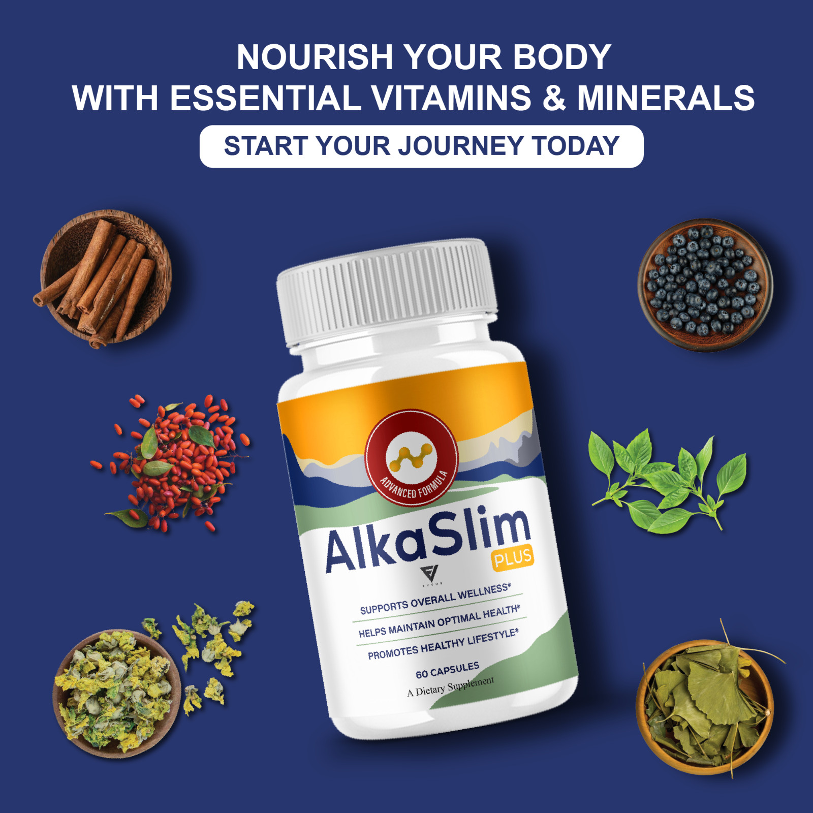(3 Pack) AlkaSlim Plus Premium Daily Health Supplement (180 Capsules)