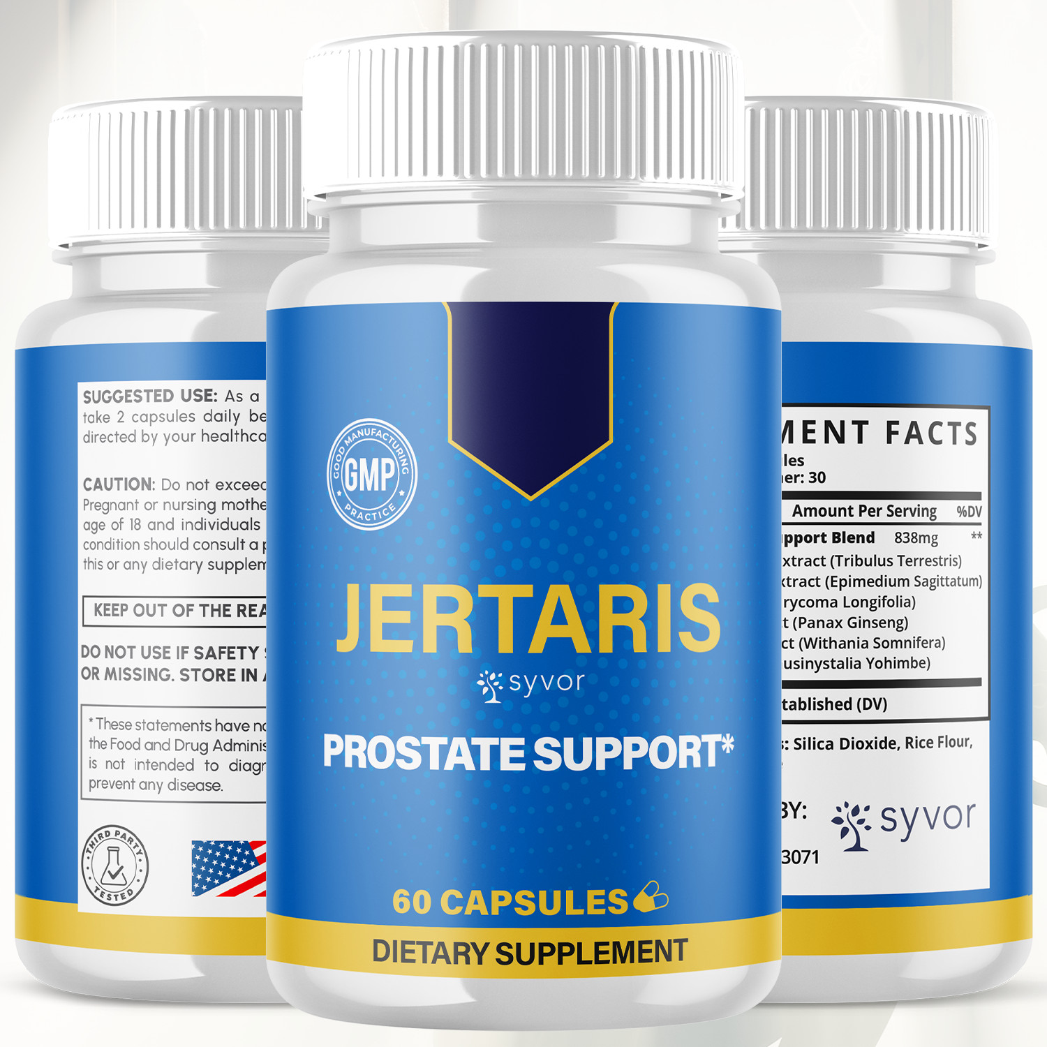 (1 Pack) Jertaris Pills Advanced Prostate & Bladder Support Formula 60 Capsules
