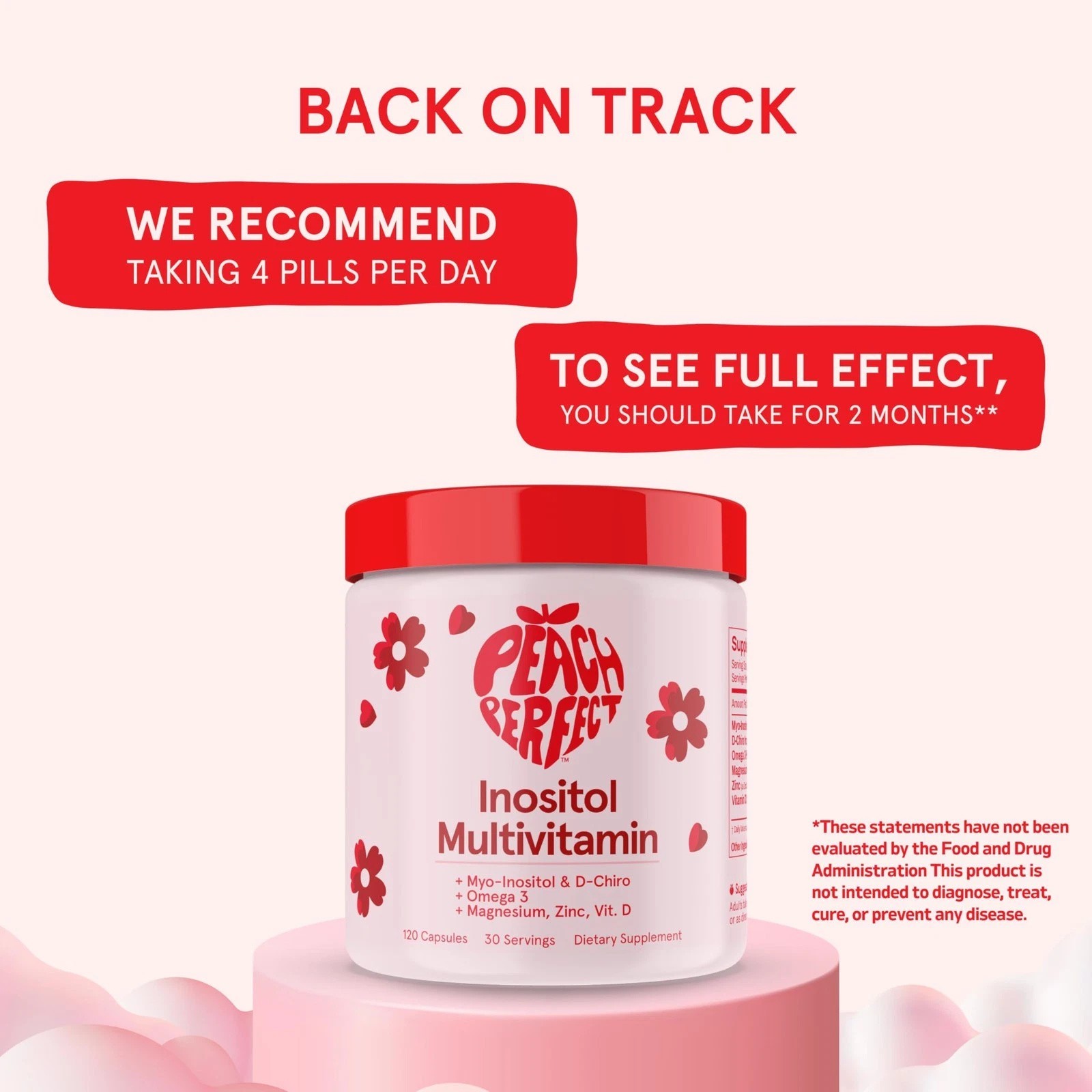 Peach Perfect Inositol Multivitamin Capsules – Myo-Inositol D-Chiro