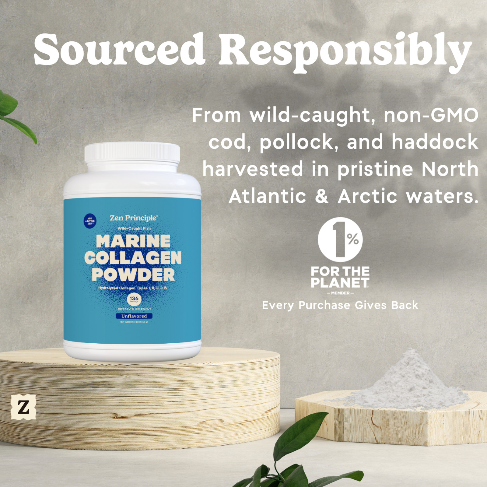 Marine Collagen Peptides Hydrolyzed. Wild-Caught Fish. All Natural 3 lb