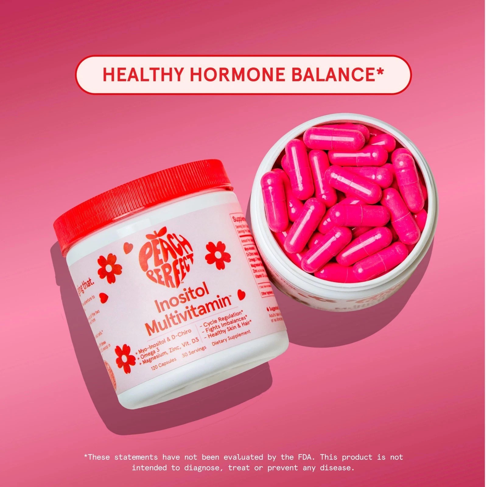 Peach Perfect Inositol Multivitamin Capsules – Myo-Inositol D-Chiro