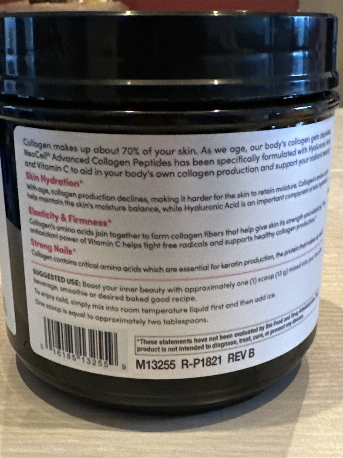 NEOCELL Super Collagen Plus Unflavored Powder 13.7oz 30 Servings Hyaluronic Acid