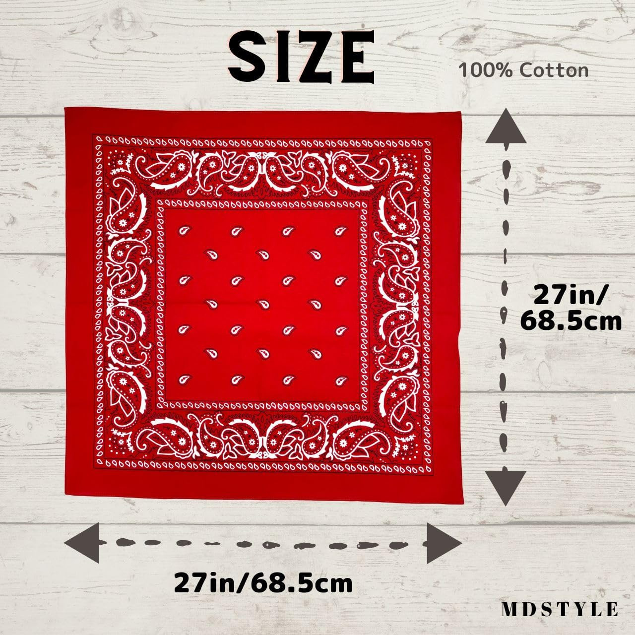 3 Pack Extra Large Bandanas 27” x 27” 100% Cotton for Men & Women Paisley Handke