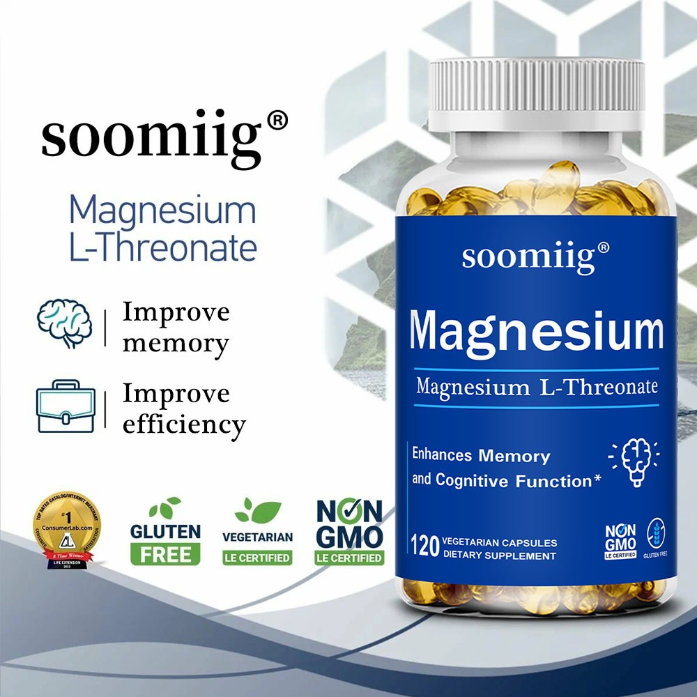 Magnesium L-Threonate 2000mg -Memory,Focus & Cognitive Boost 30/60/120 Capsules