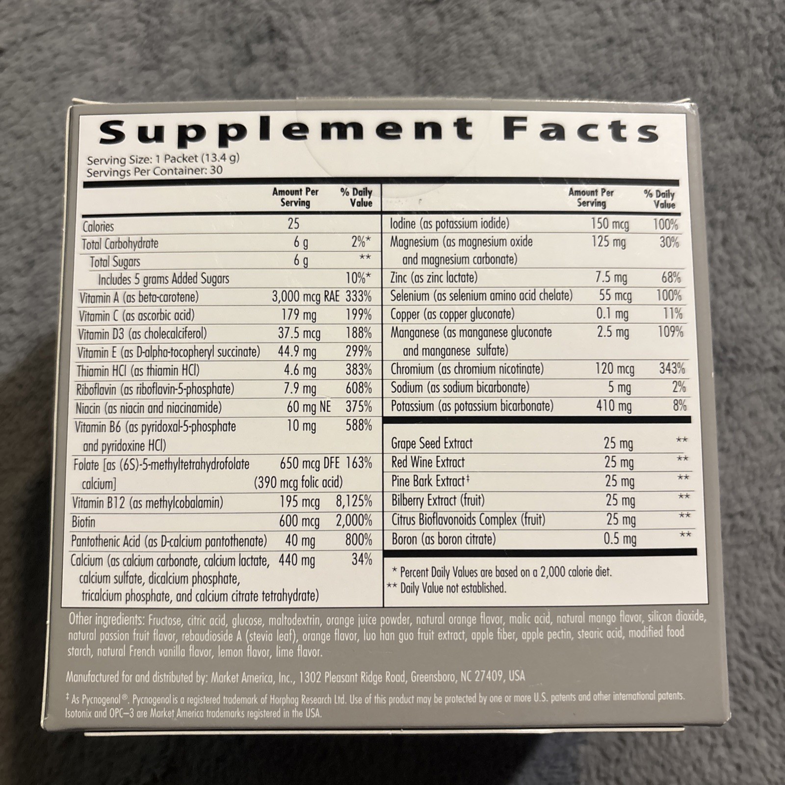 Isotonix Antioxidant Isotonic Mineral Powder – 30 Count – Stick packs