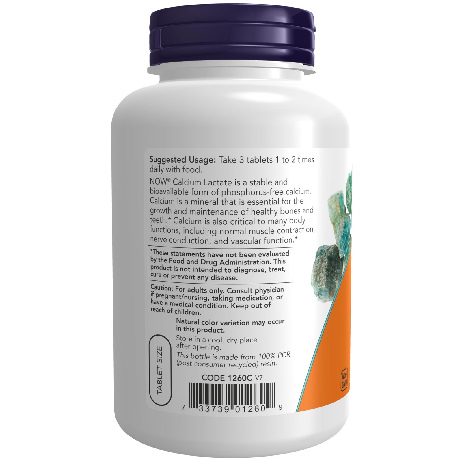 NOW Foods Supplements, Calcium Lactate, Supports 250 Count (Pack of 1), White