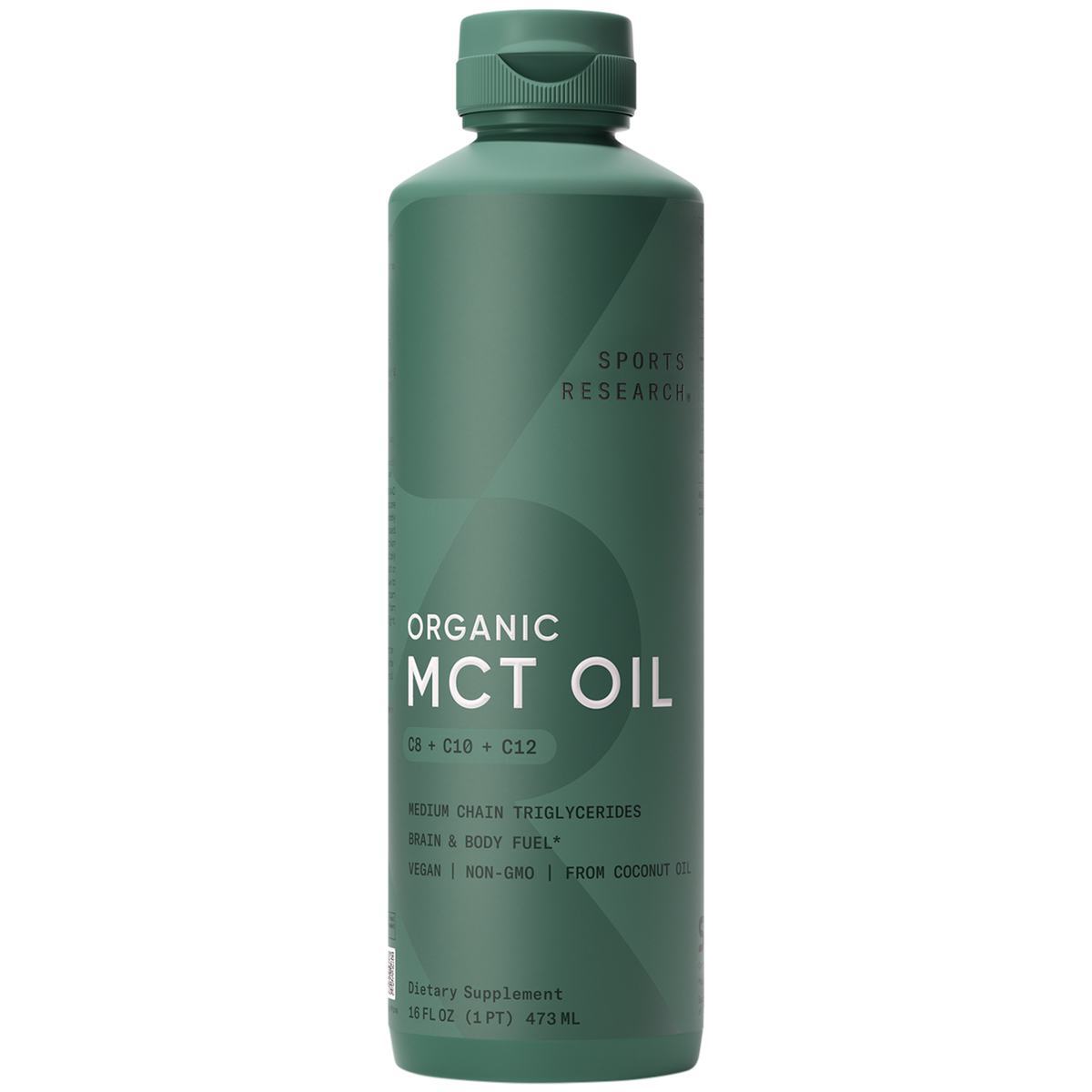 Keto MCT Organic Oil – Fatty Acid Fuel – Triple Ingredient C8 C10 C12 (16 Oz)