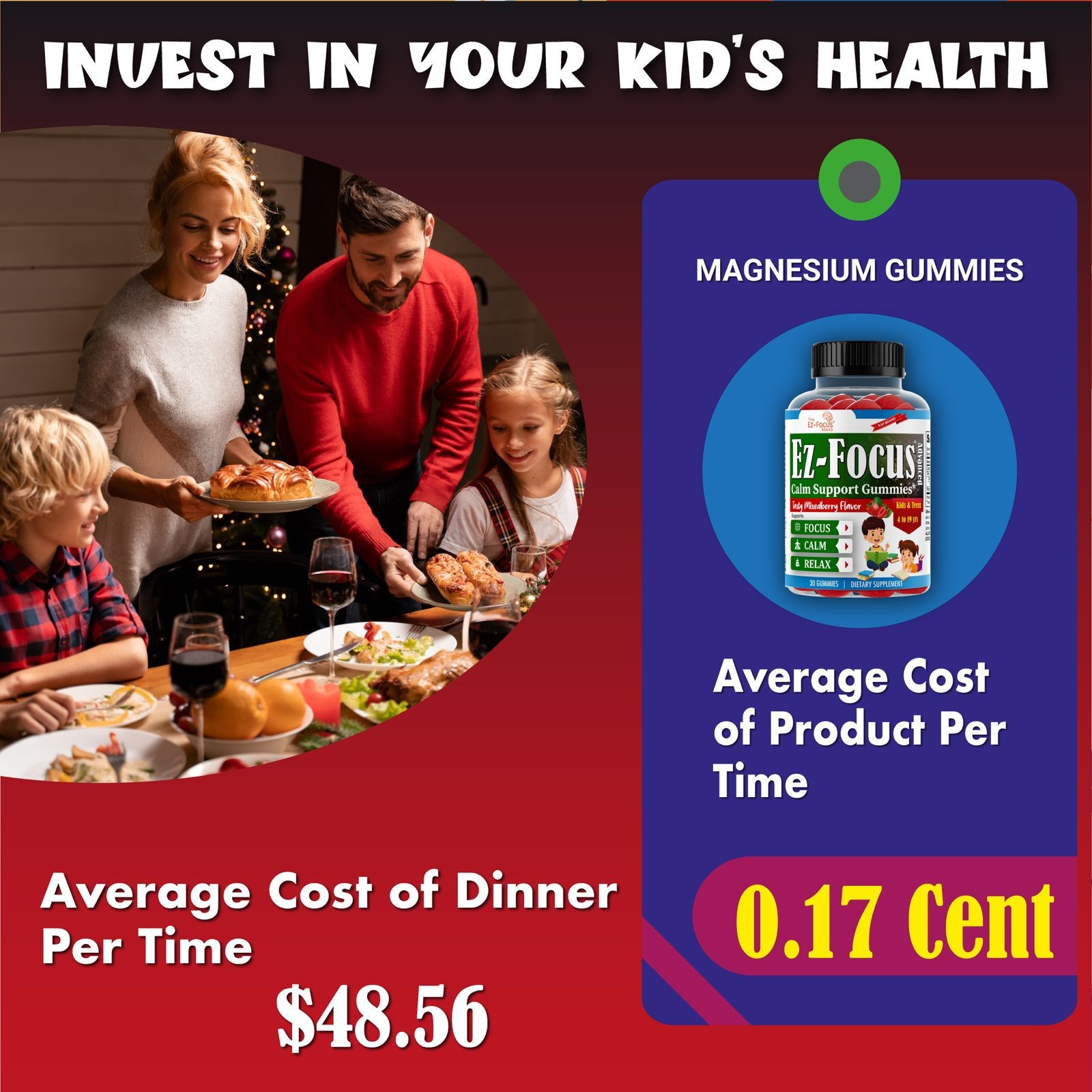 Brain Booster Supplement For Kids & Teens, Support Memory, Kids Vitamin 19/12/25