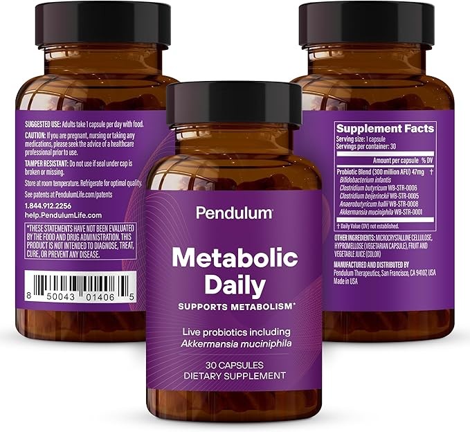 Pendulum Metabolic Daily Multi-Strain Probiotic W/ Akkermansia Muciniphila 30Ct