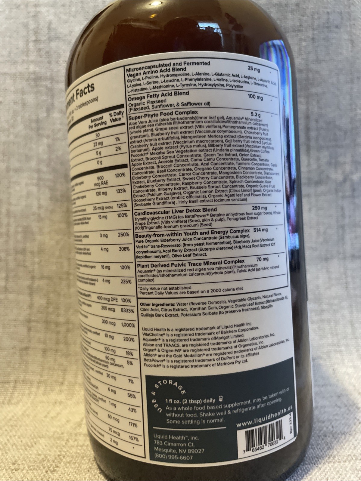 LIQUIDHEALTH Multiple Adult Liquid Multivitamin Gut Health Energy Detox 32 Oz