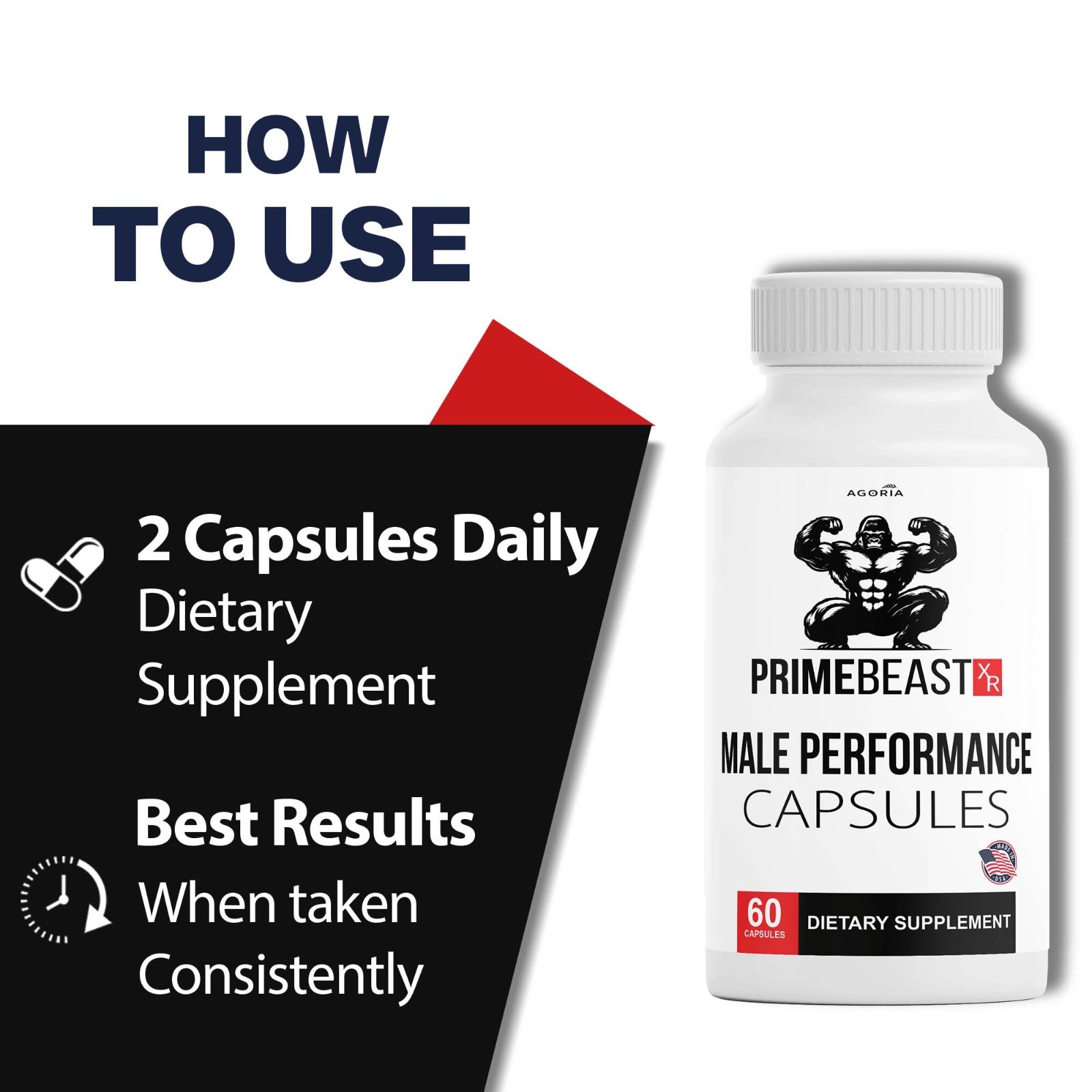 ( 1 Pack ) Prime Beast Capsules, Prime Beast XR Male Support Capsules