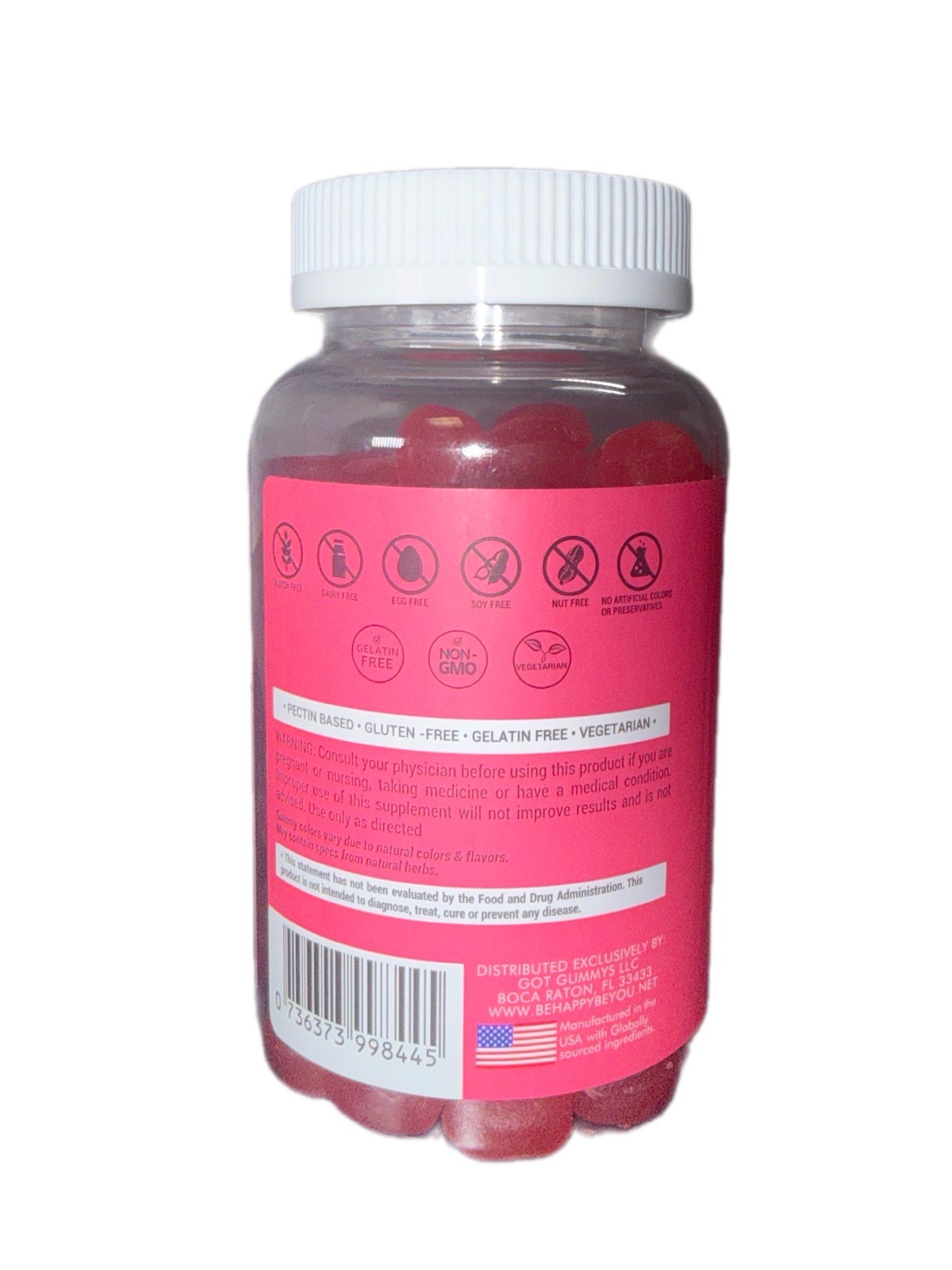 2x Be Happy Be You Biotin High Potency Hair & Nails 120 Gummies Lot of 2 Bottles