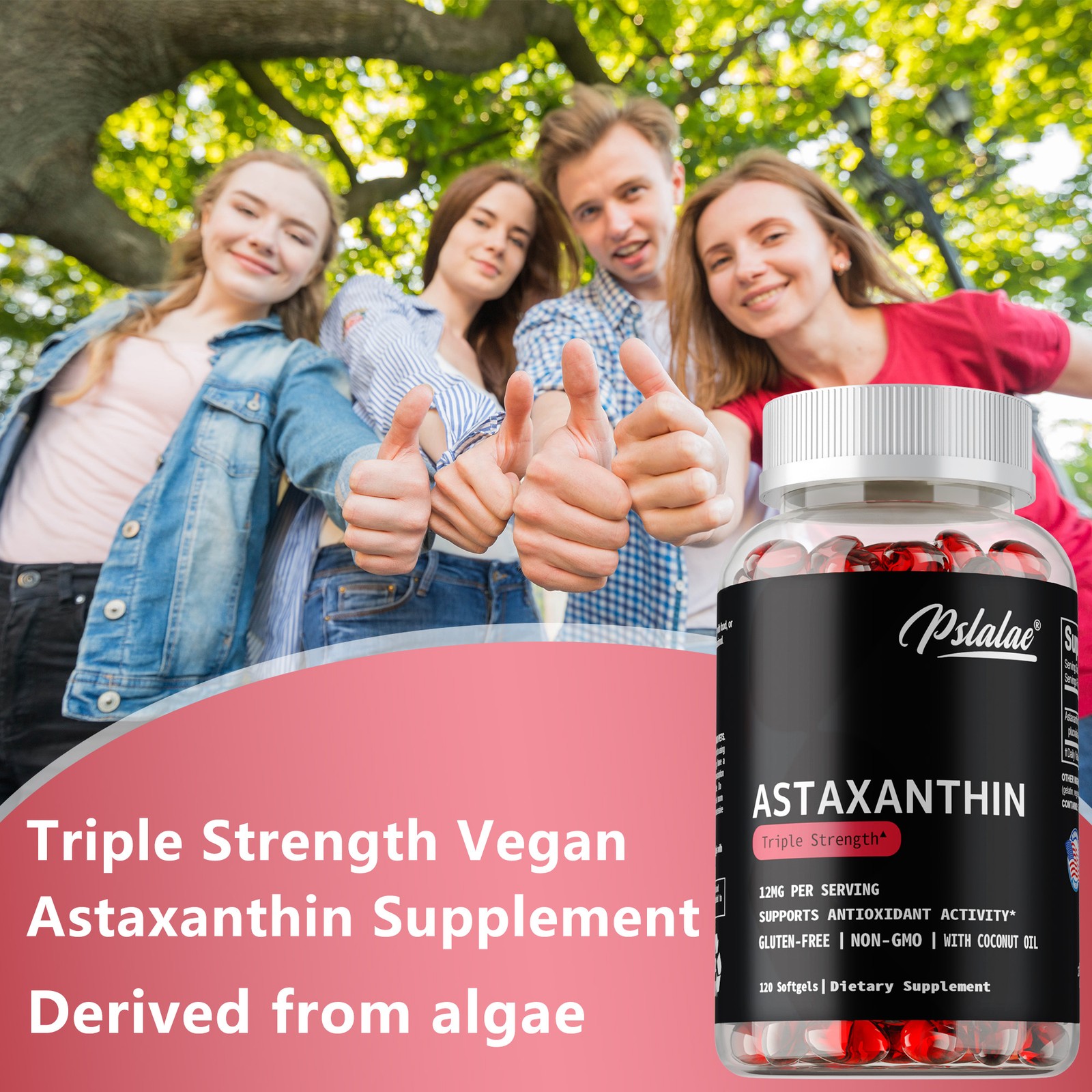 Astaxanthin 12mg – Supports Skin, Eye, Joint and Heart Health, Enhance Immunity