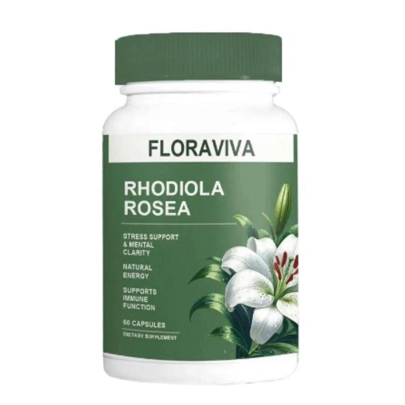 3 Pack Floraviva Rhodiola Rosea Capsules for Stress Relief & Energy,Non-GMO