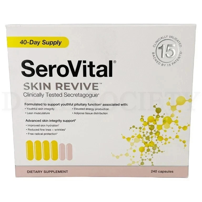 Serovital Skin Revive Anti-Aging Supplement for Women 240 Capsules 40 Day Supply