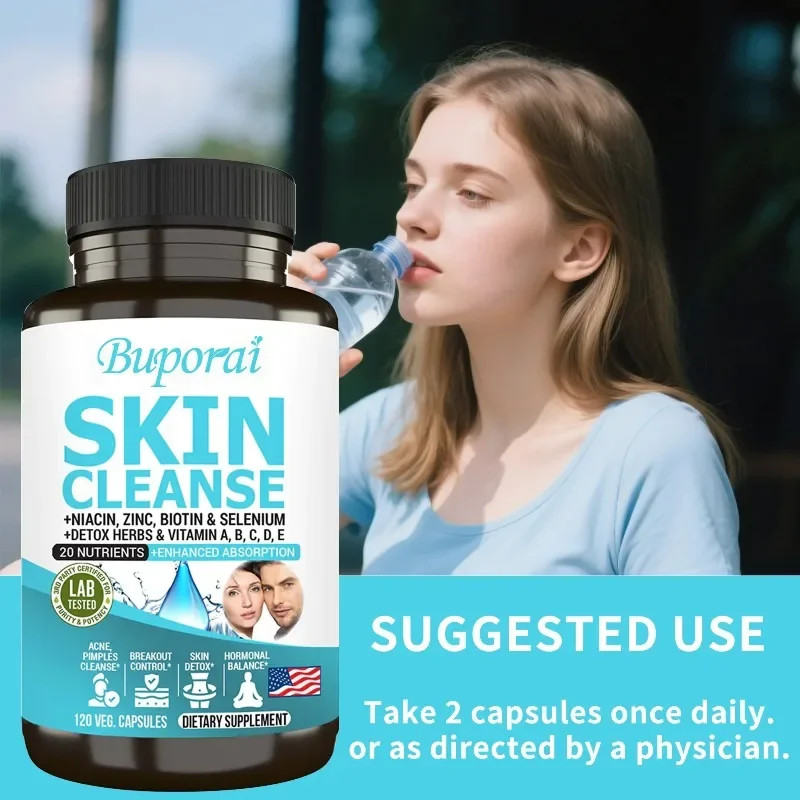Skin Cleanse 120pcs, Brightening, Anti-aging, Support Hair, Skin and Nail Health