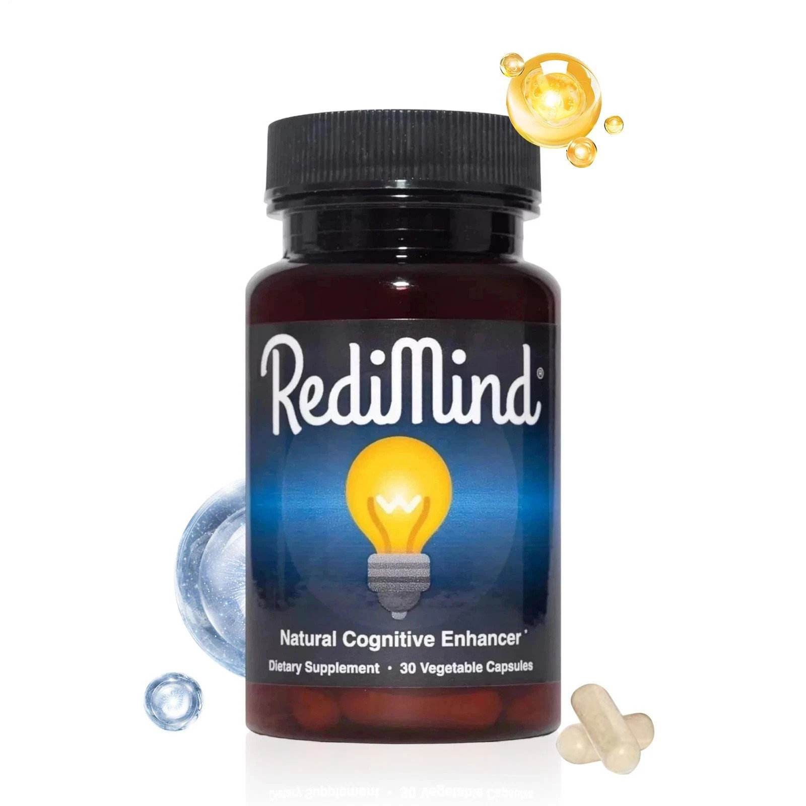 3 Pack RediMind 30 Capsules Natural Focus Memory Brain Supplement