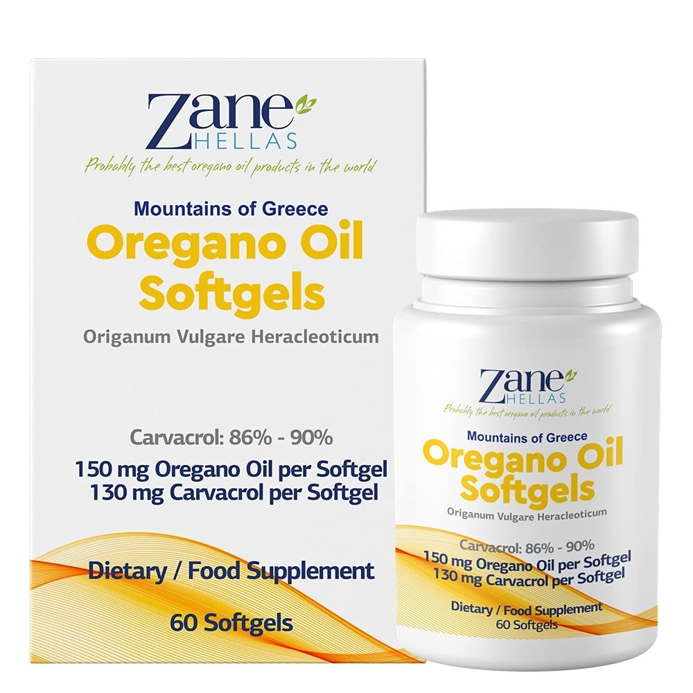 High-Potency Oregano Oil Softgels 130mg Carvacrol – 60 Count, Natural Immune Sup