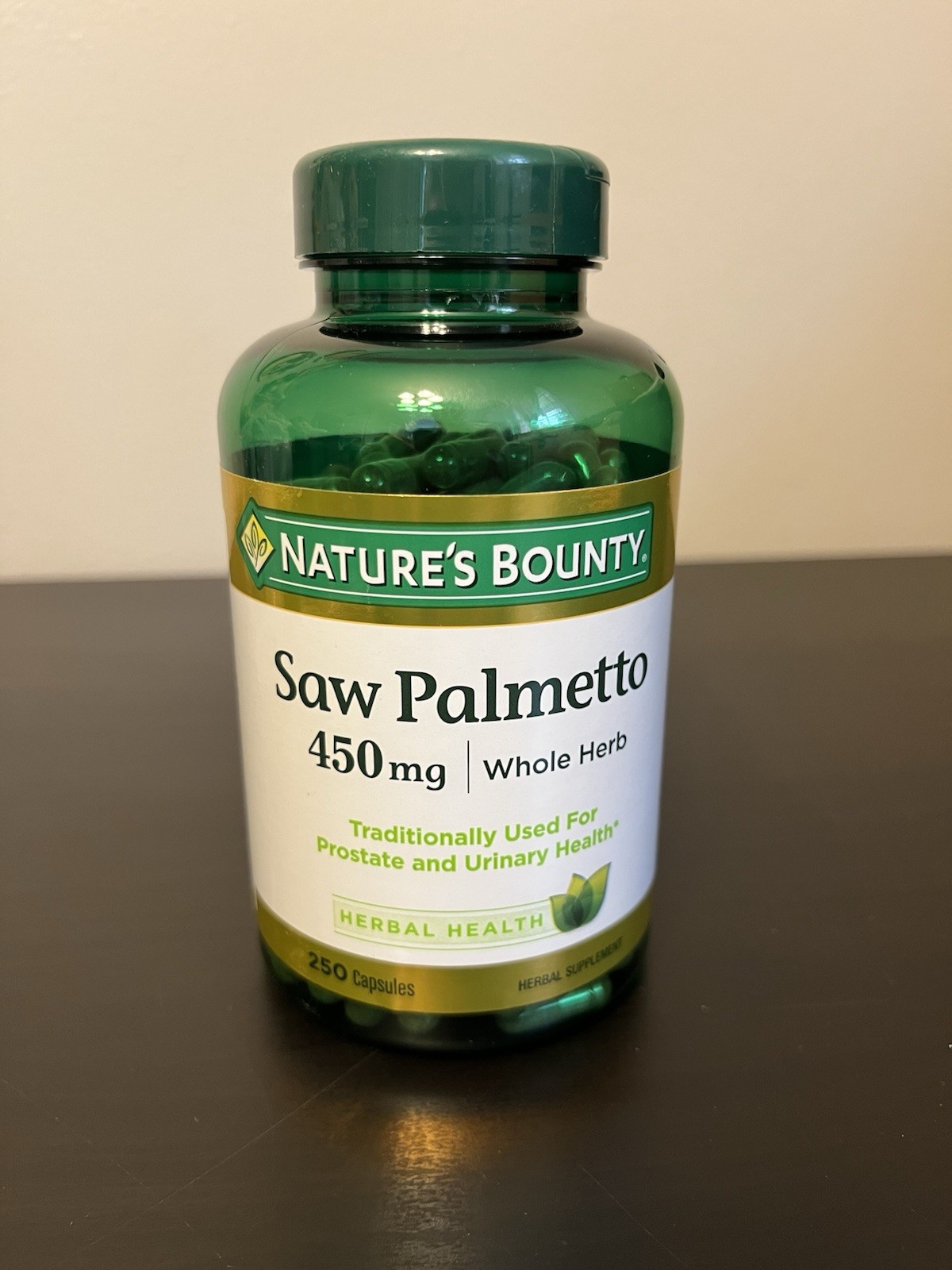 Nature’s Bounty Saw Palmetto 450mg 250 Capsules (2 Pack) Exp 03/2027+