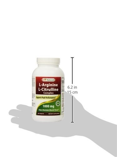 L-Arginine L-Citrulline Complex Tablets – 250 Count for Energy & Performance