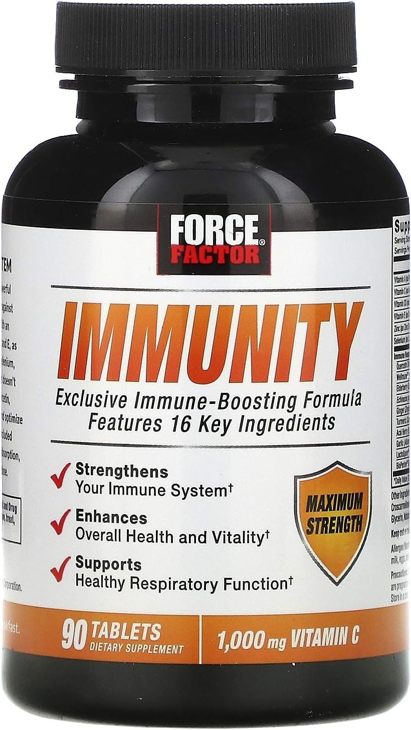 Immune Support Booster – 1000mg Vitamin C, Elderberry & Zinc, 90 Tablets