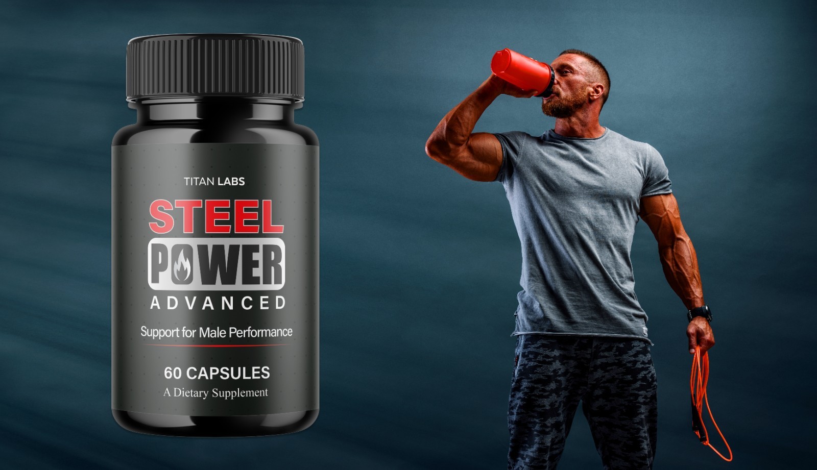 (1 Pack) Steel Power Advanced Male Health Support Supplement SteelPower 60 Caps