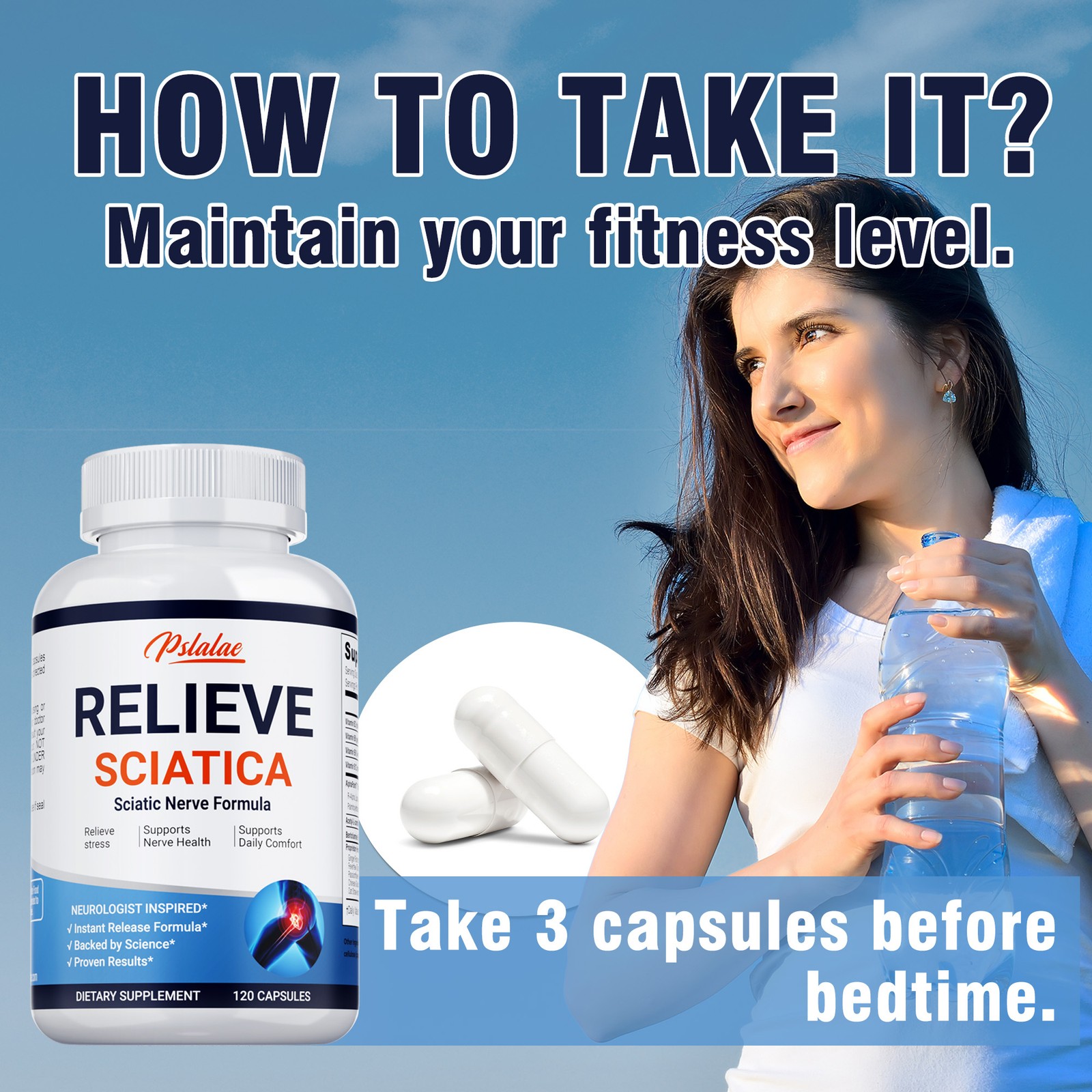 Relieve Sciatica – R-ALA – Natural Nerve Formula, Pain Relief, Anti-inflammatory