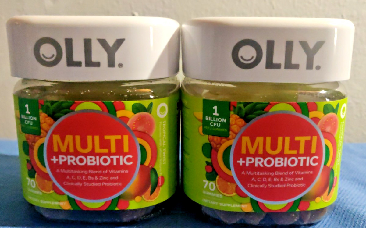 X 2 OLLY Adult Multivitamin + Probiotic Supplement Gummies EXP 11/30/2026