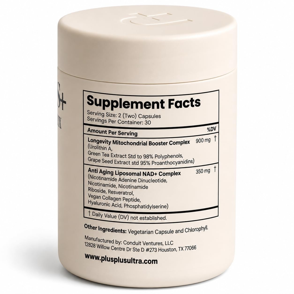 Liposomal Urolithin A 1250mg Complex | NAD+, NMD, Resveratrol | Energy, Cellular