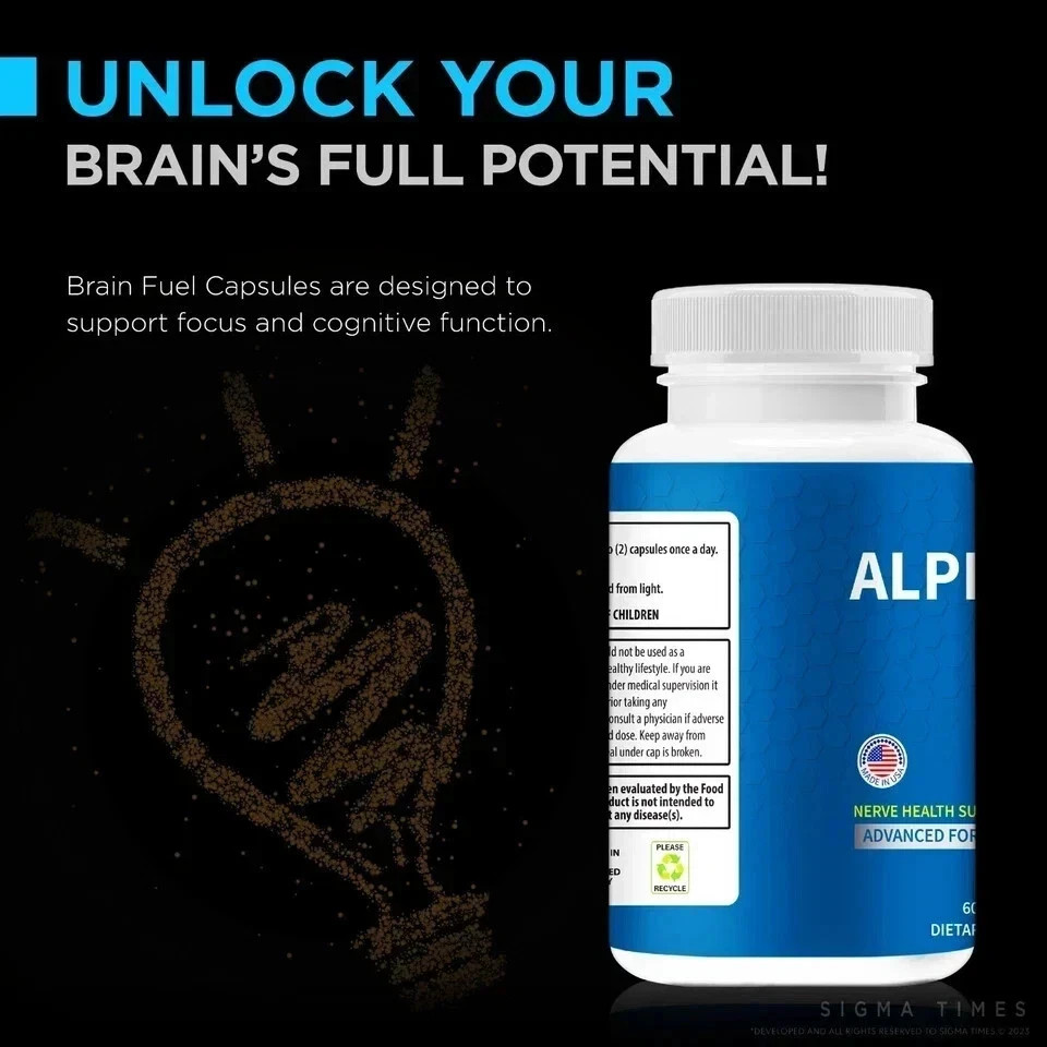 AlphaCur Nerve Wellness Daily Dietary Supplement 60 Count Pack of 3 | Free Ship