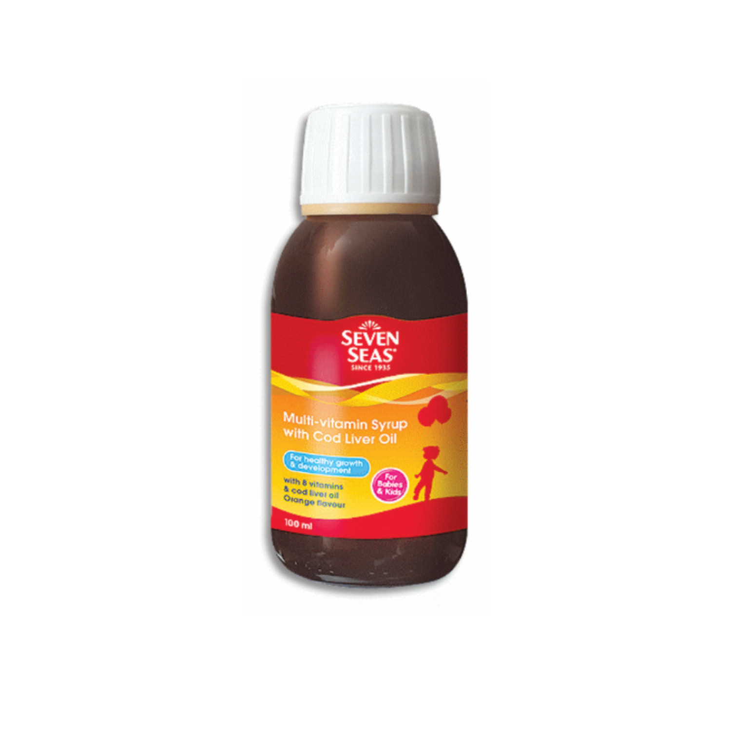 2x 100ml Seven Seas Multivitamin Syrup Liver Oil DHA With Orange Flavor For Kid