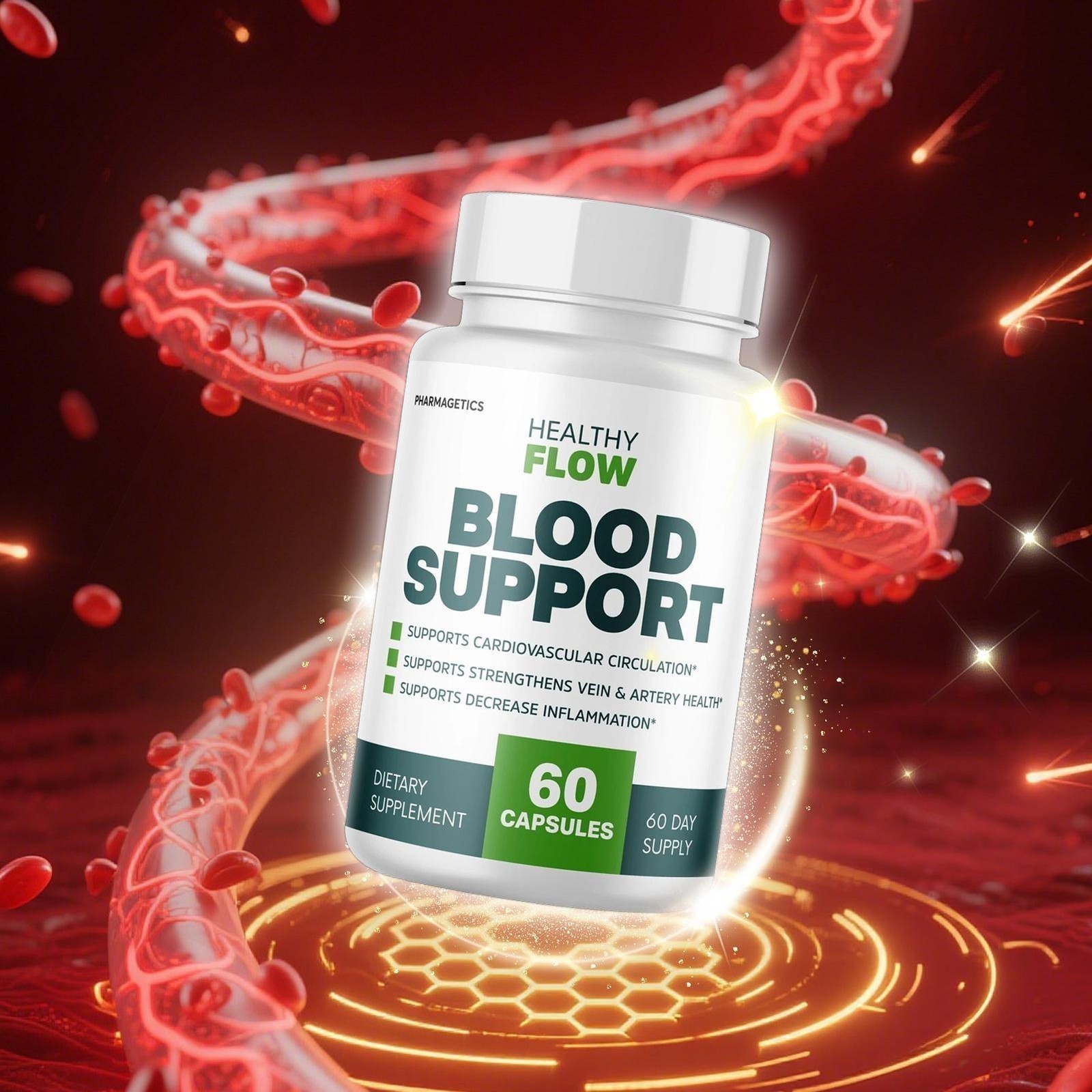 2Pack healthful Flow Blood Support, Cardiovascular Circulation 120 Capsules SKY