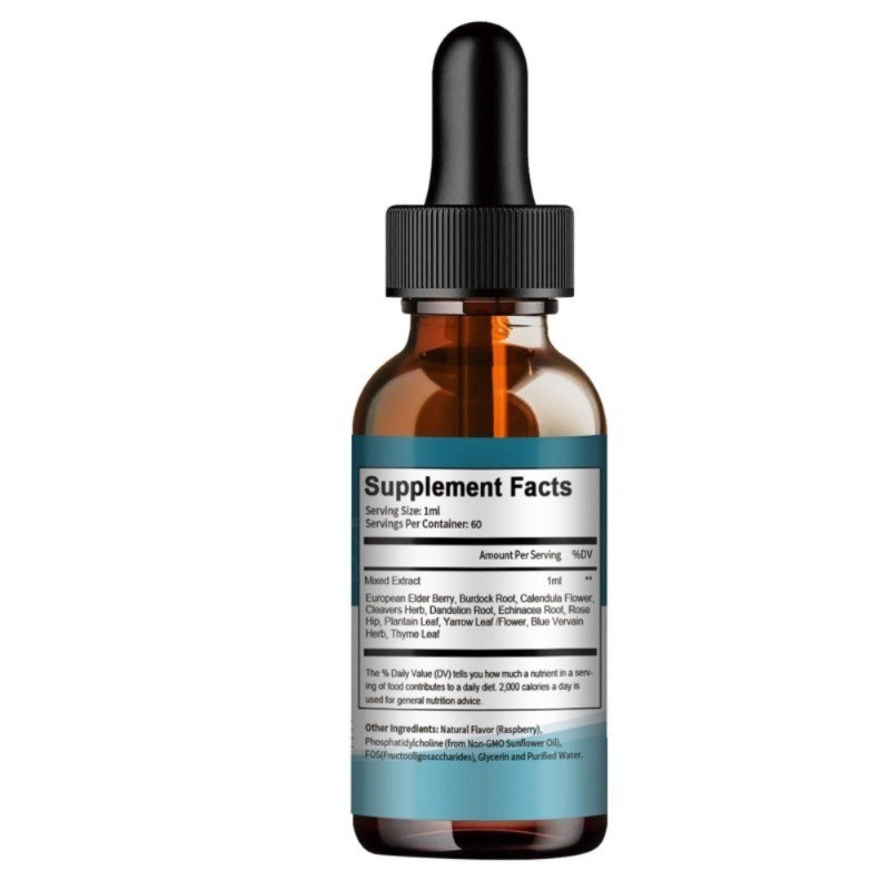 Liposomal Lymphatic Drainage Drops 11 in 1 Organic Lymph Support – 1/2/3 Bottles