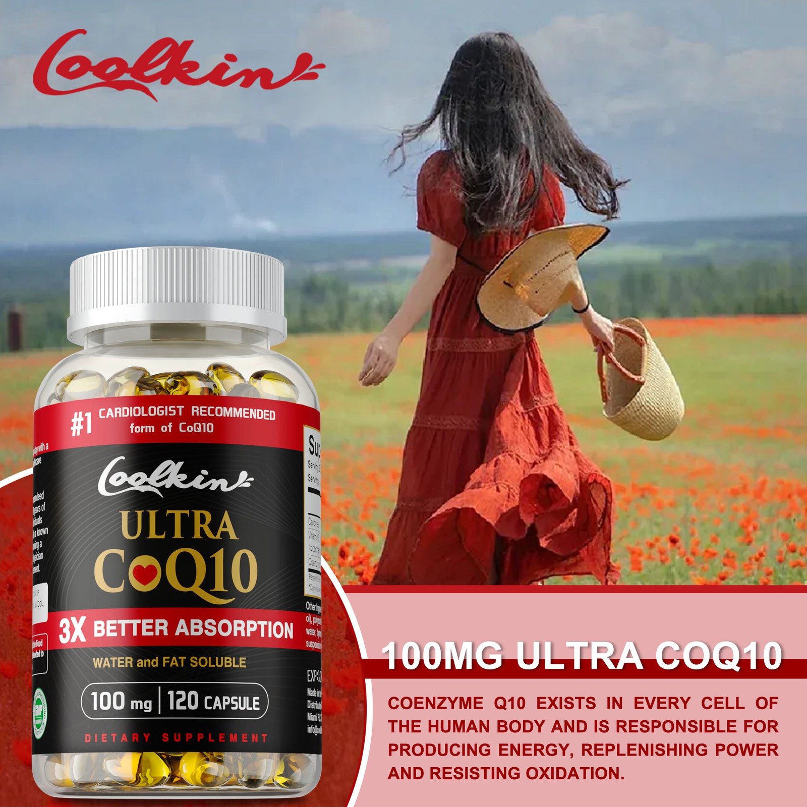 Ultra CoQ10 100mg – Promotes Heart Health, Cardiovascular Health Support
