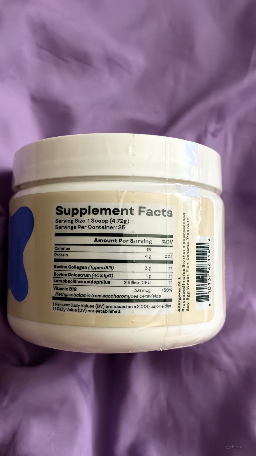 Bloom Colostrum & Collagen Peptides Gut Health Unflavored 4.16 Oz New Sealed