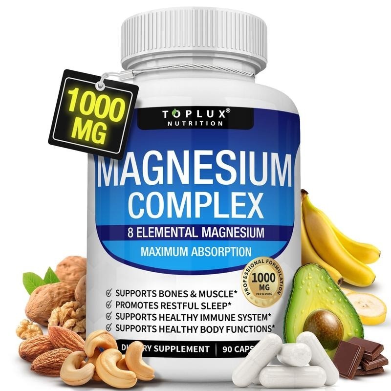 Magnesium Complex 1000mg fast shipping 8 Elemental Magnesium Gluten Free Non-GMO