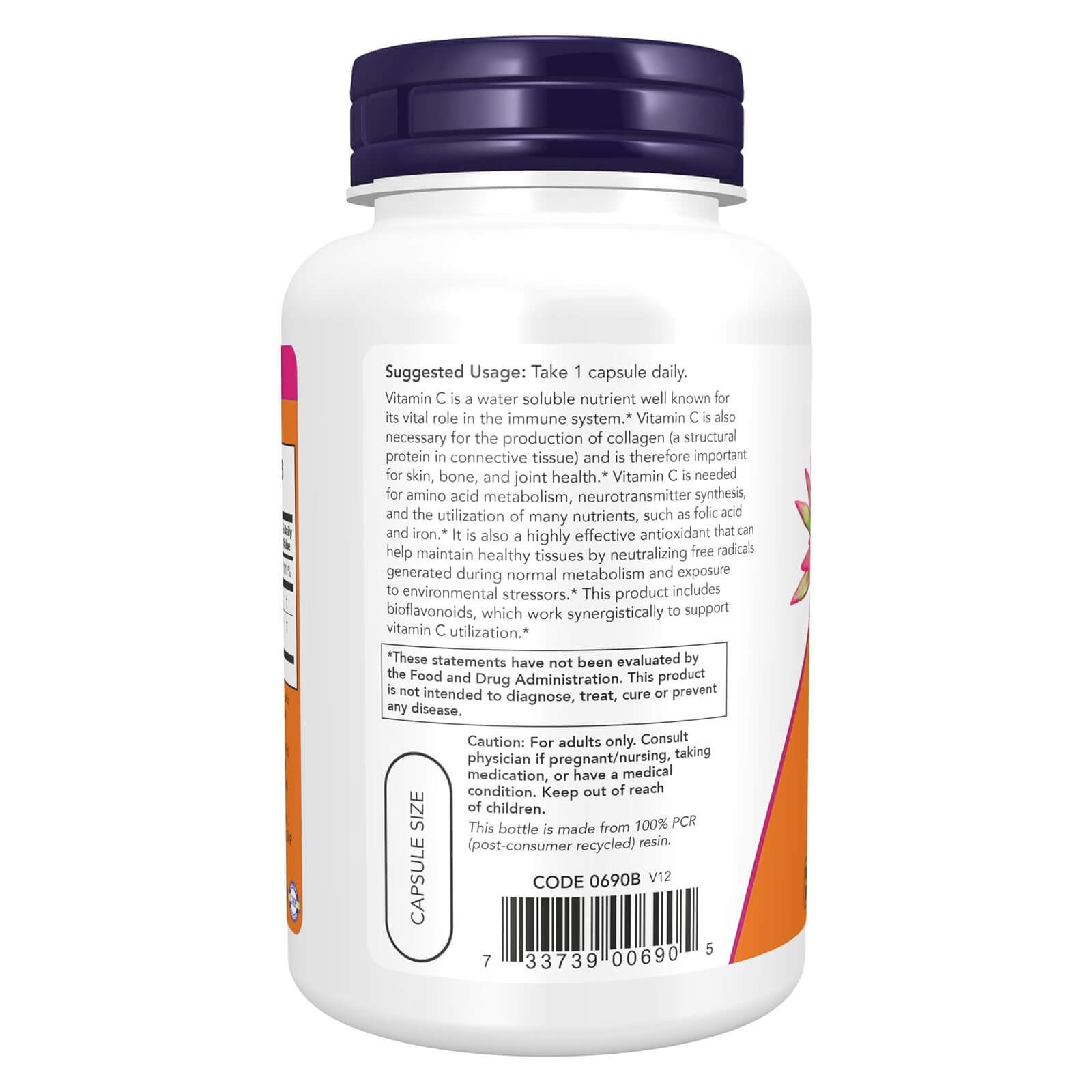 NOW FOODS Vitamin C-1000 100 Veg Capsules