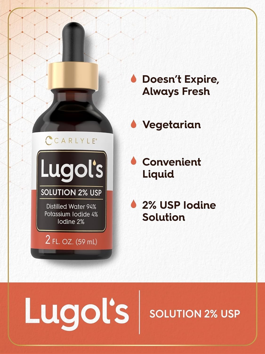 Lugols Iodine 2 Percent 2 Fl Oz Potassium Iodide and Solution