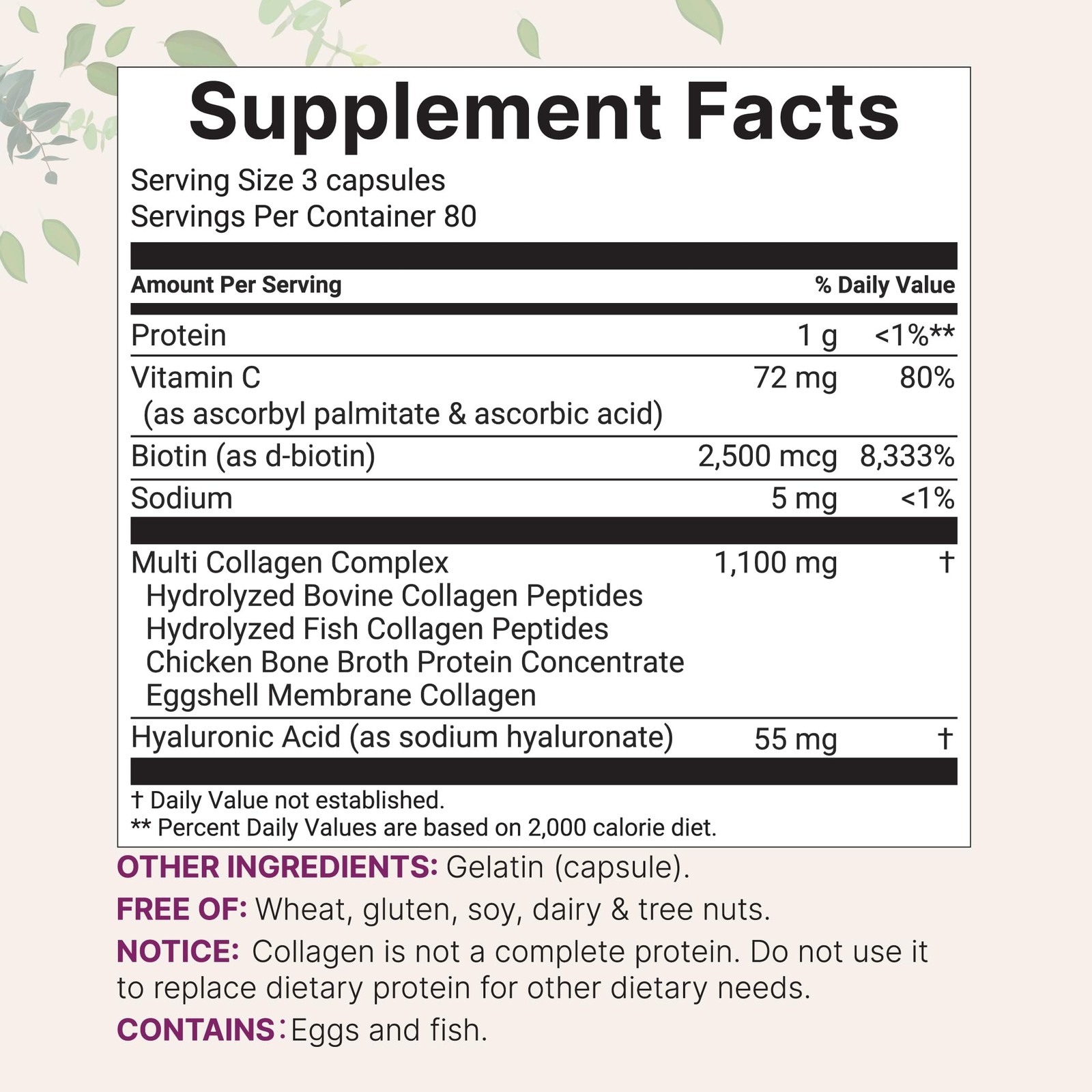 Micro Ingredients 2 Pack Multi Collagen Pills for Women 240 Count (Pack of 2)