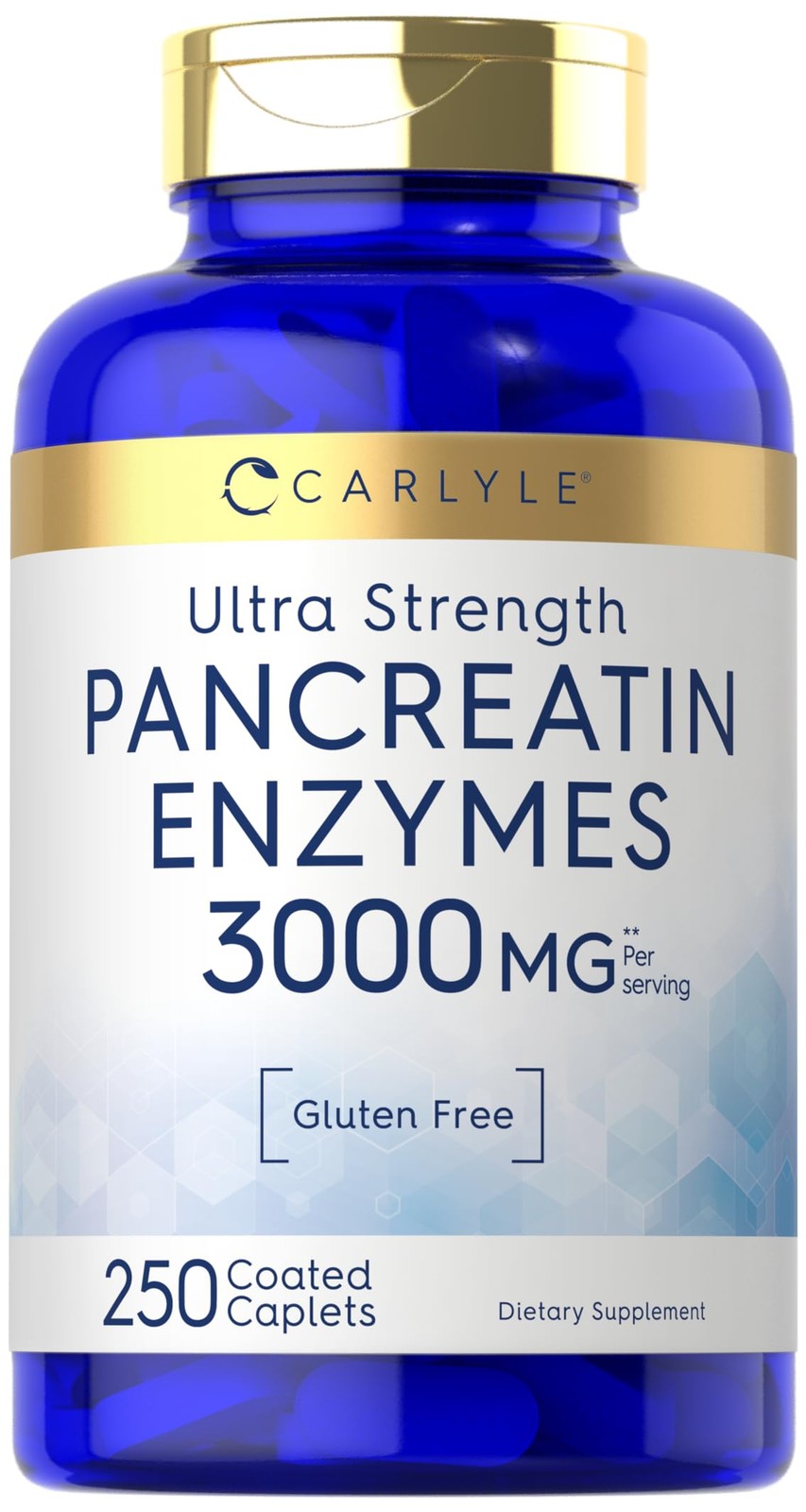 Carlyle Pancreatin Digestive Enzymes | 3000mg | 250 250 Count (Pack of 1)
