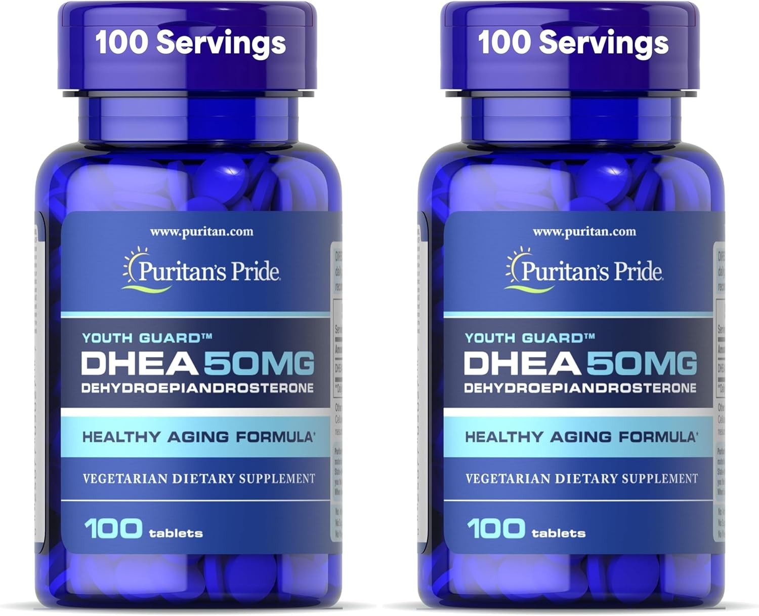 Puritan’s Pride Youth Guard DHEA for Women and Men 50mg, Dietary Supplement forH