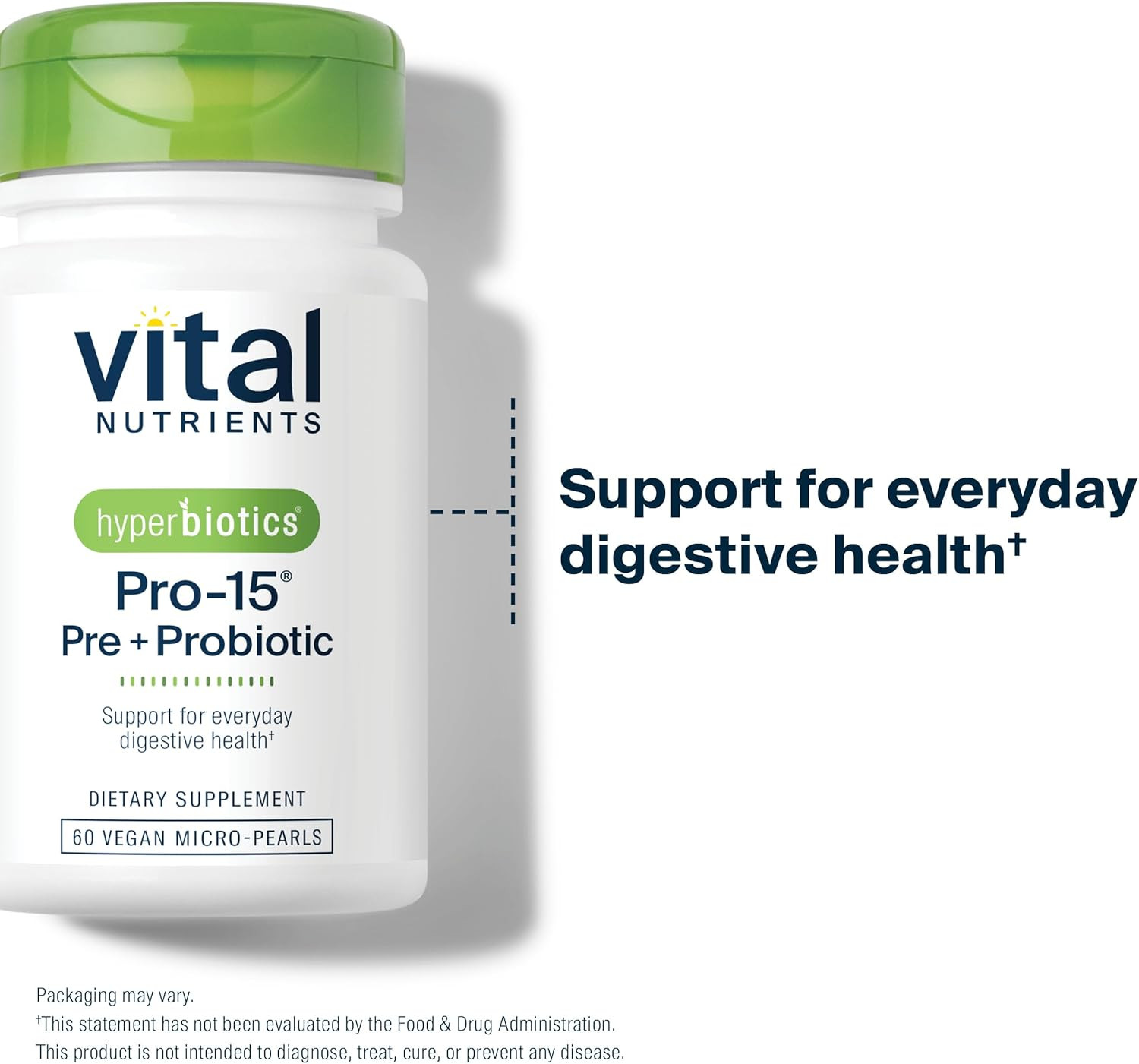 Hyperbiotics Vital Nutrients Pro-15 Prebiotics and Probiotics for Women and Men